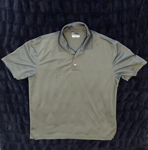 PGA TOUR Airflux Polo Men’s XL Gray Golf Shirt Performance Moisture Wicking